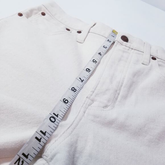 Madewell The Perfect Vintage Jeans High Rise Cream Denim 5-Pockets Cotton Blend - Picture 6 of 12